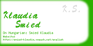 klaudia smied business card